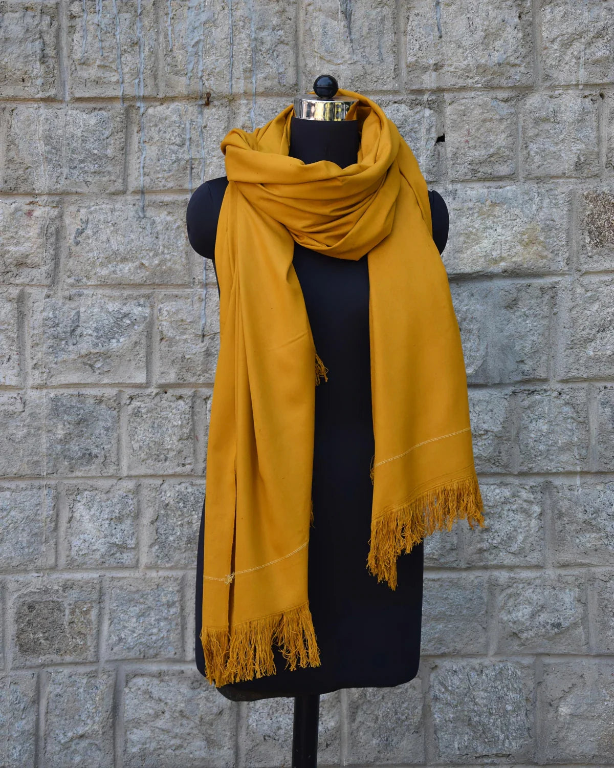 Buray Shawl in Mustard Yellow