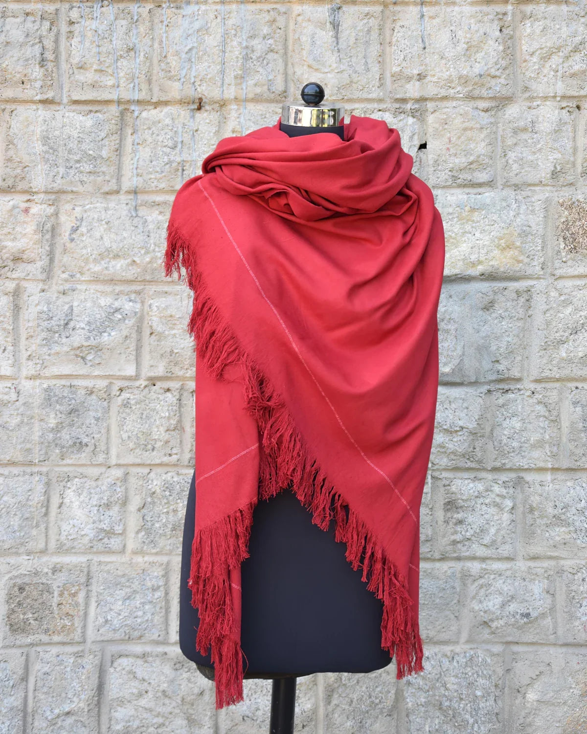 Buray Shawl in Monk Red