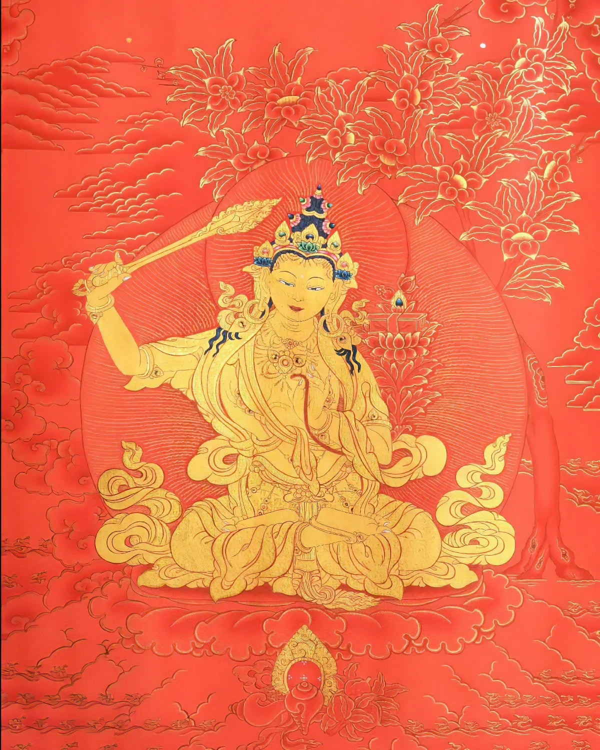 Manjushri Painted Thangka