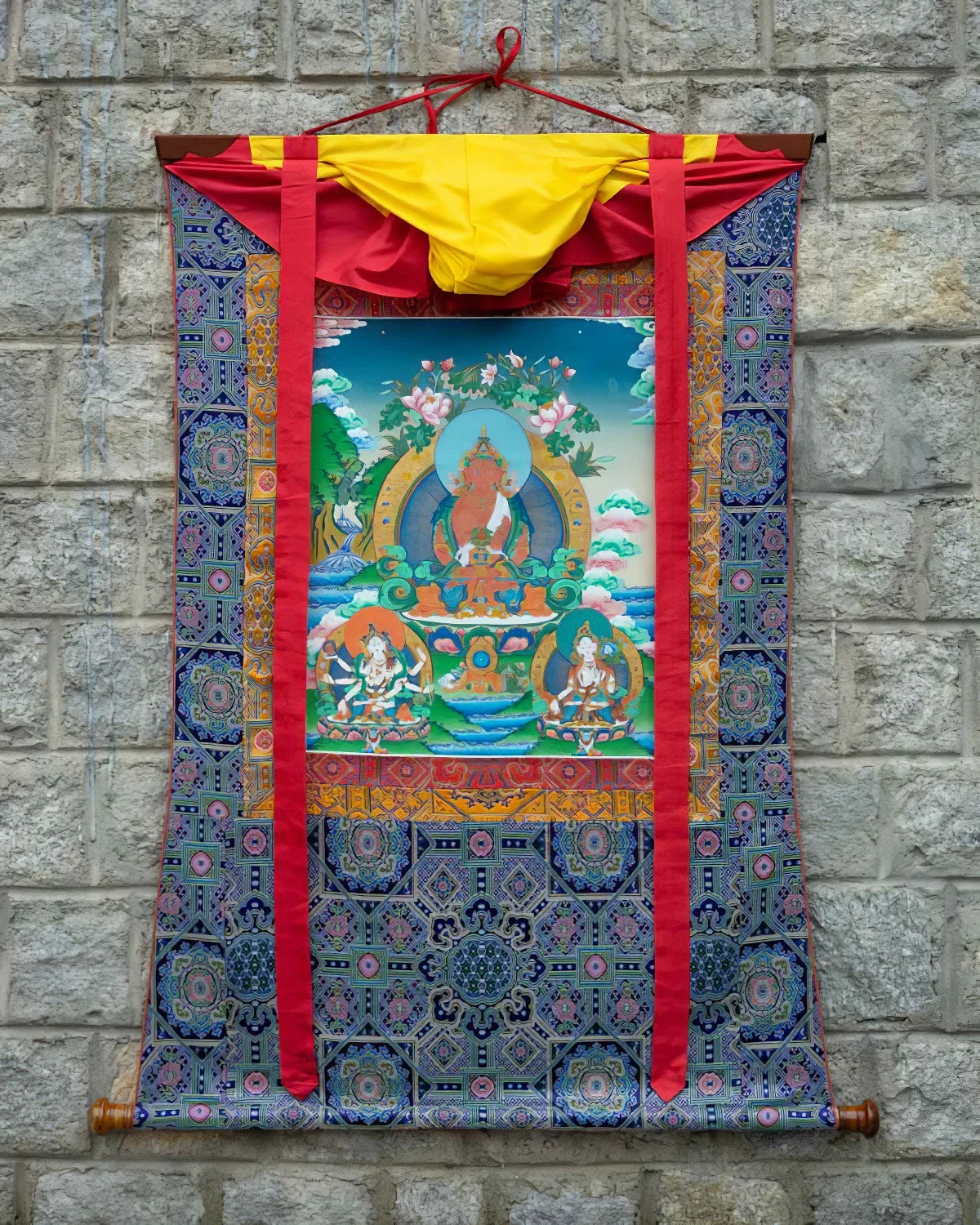 Tse Lha Nam Sum Painted Thangka