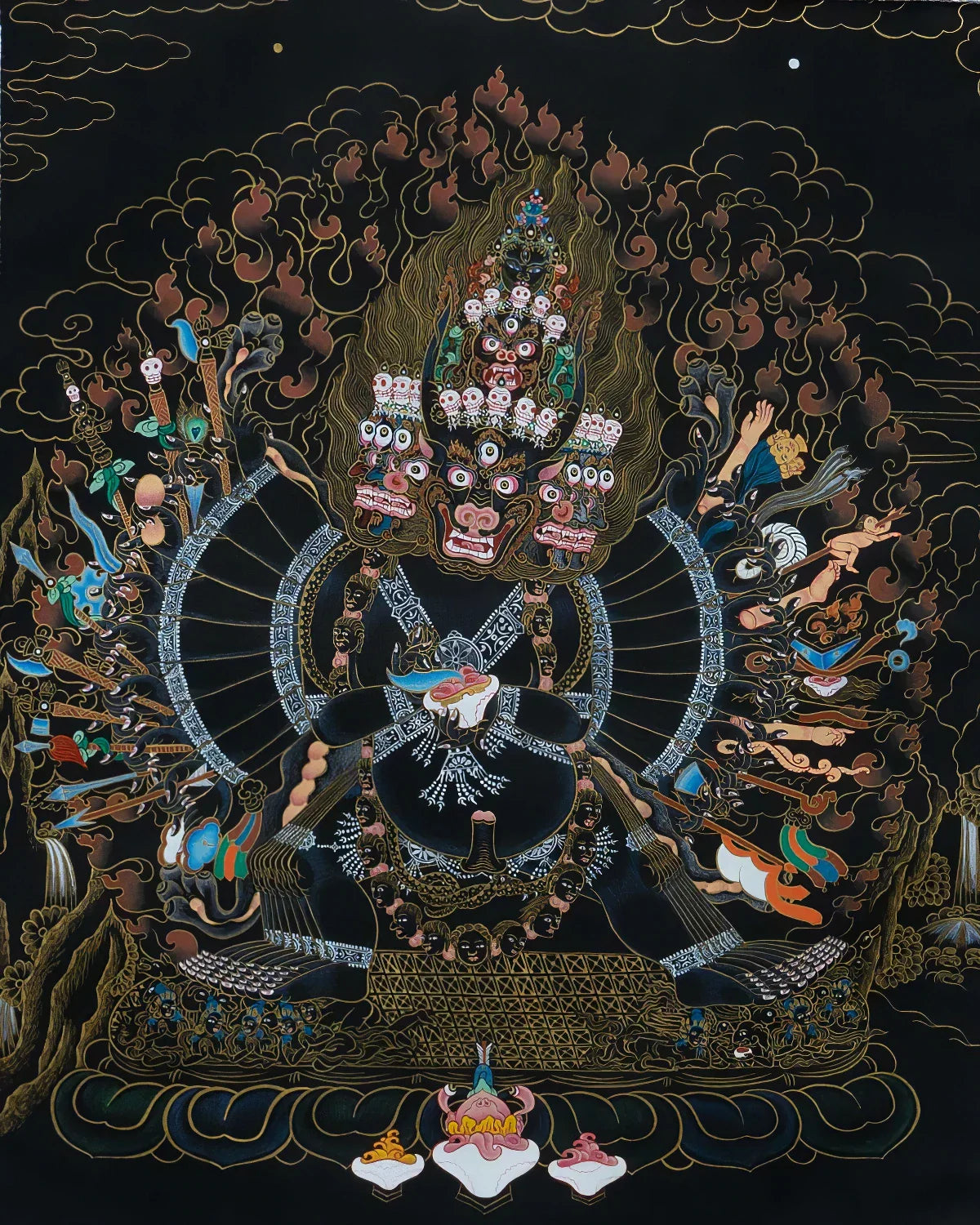 Vajrabhairava Solitary Hero Painted Thangka
