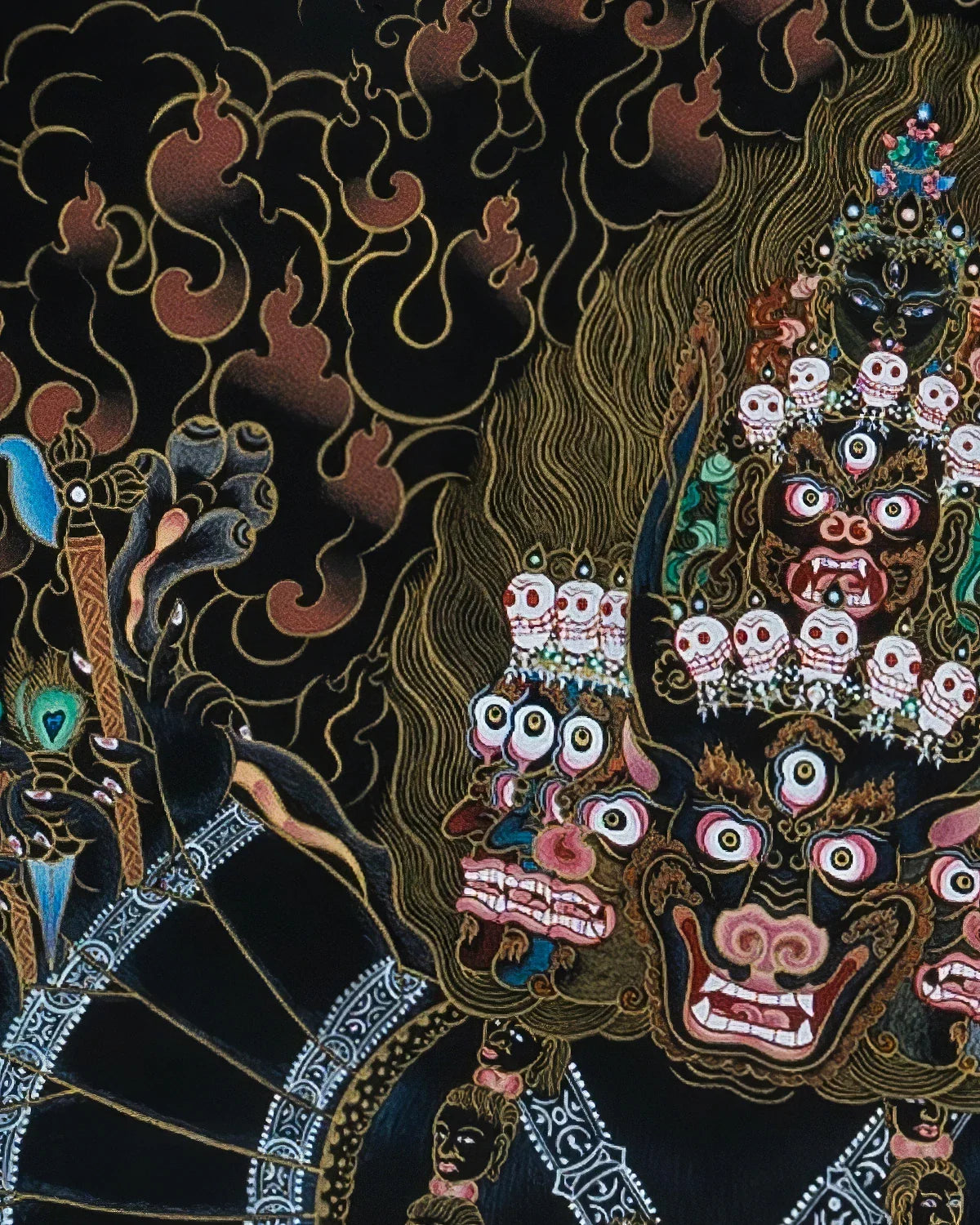 Vajrabhairava Solitary Hero Painted Thangka