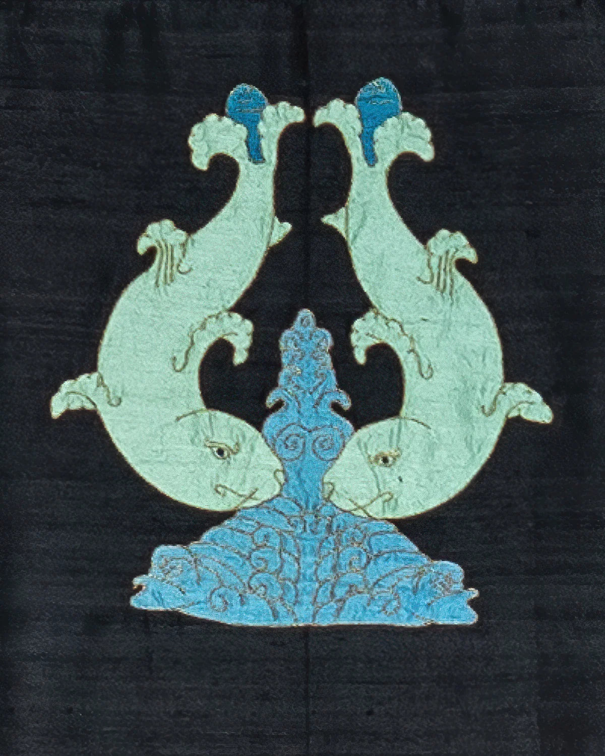 Eight Auspicious Symbols Applique Wall Hanging detail