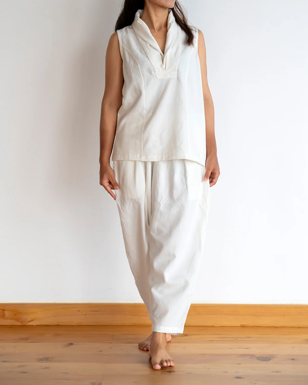 Monk Collar Pajama Set