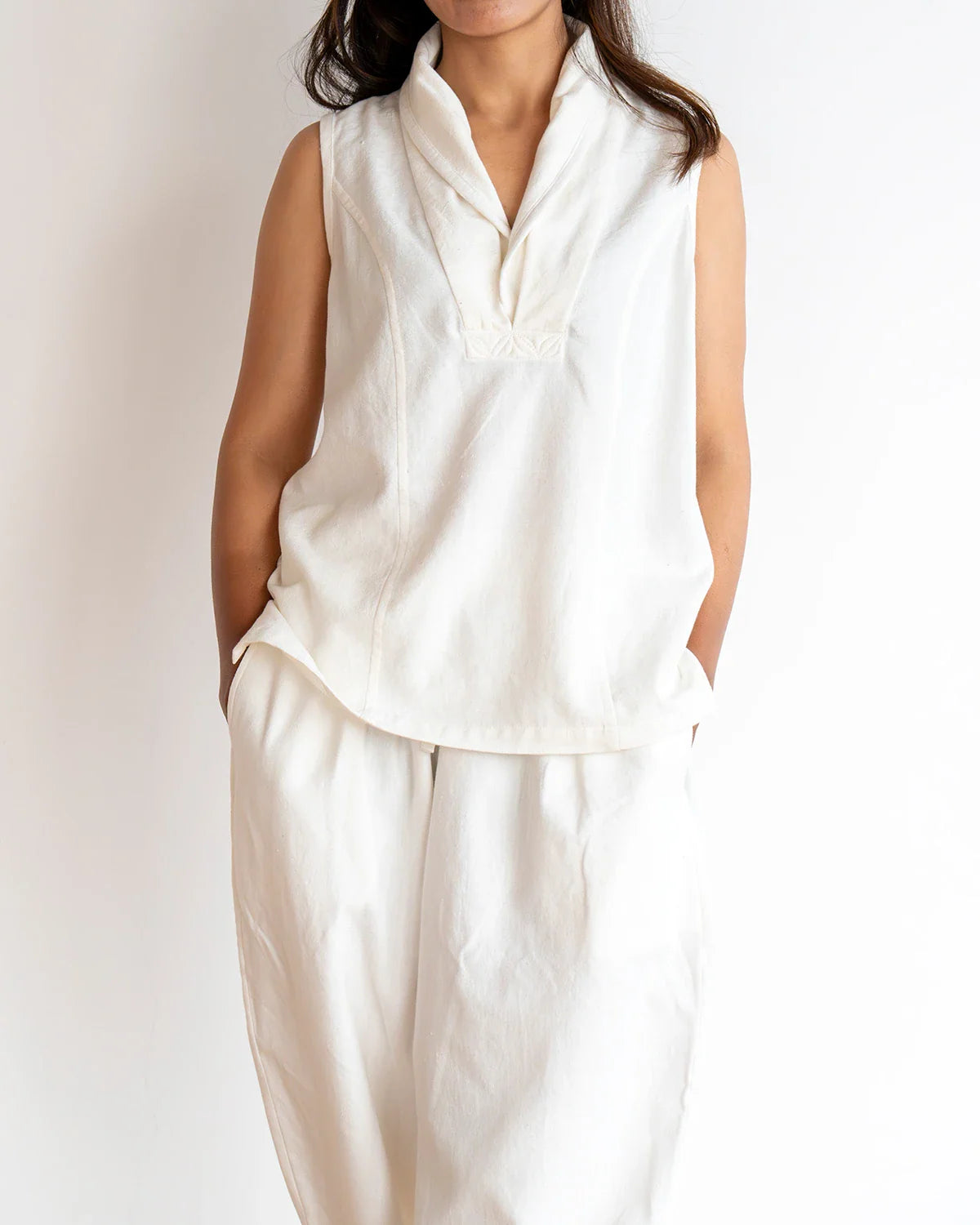 Monk Collar Pajama Set