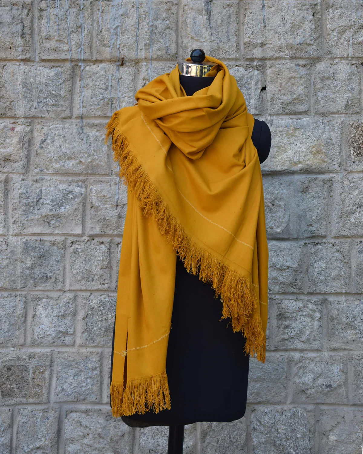 Buray Shawl in Mustard Yellow