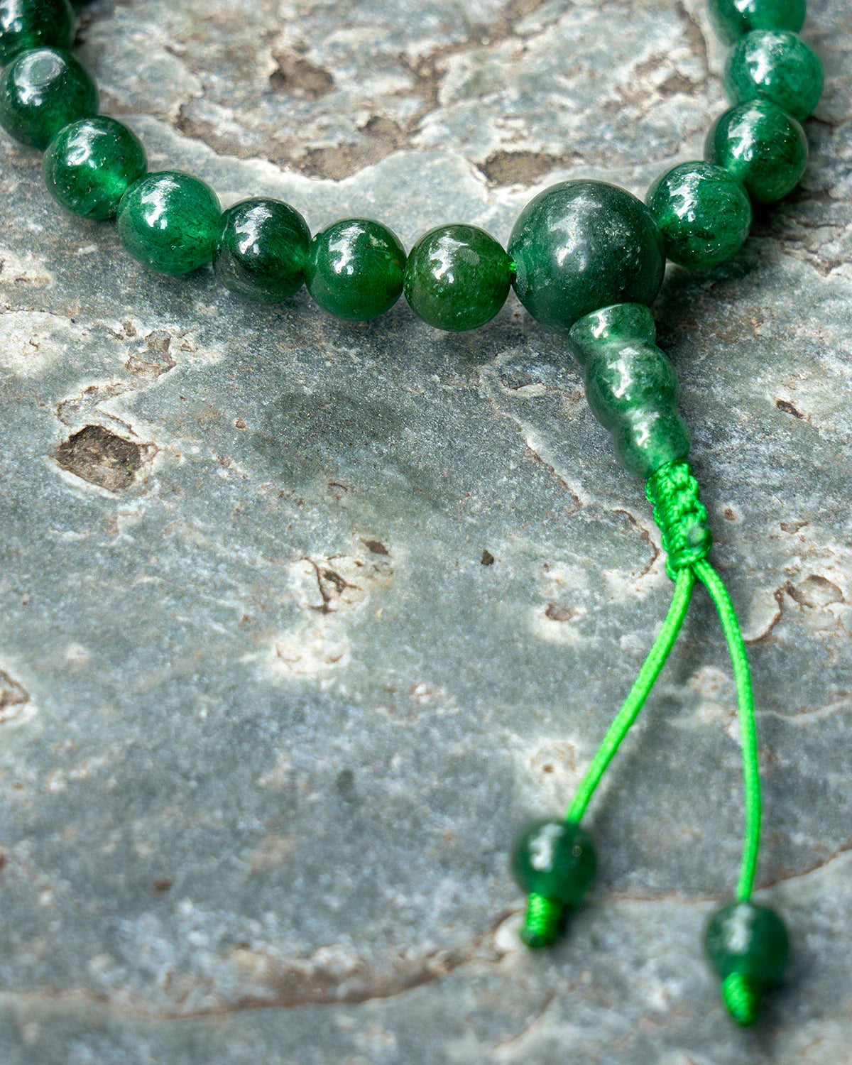 Green Jade Wrist Mala