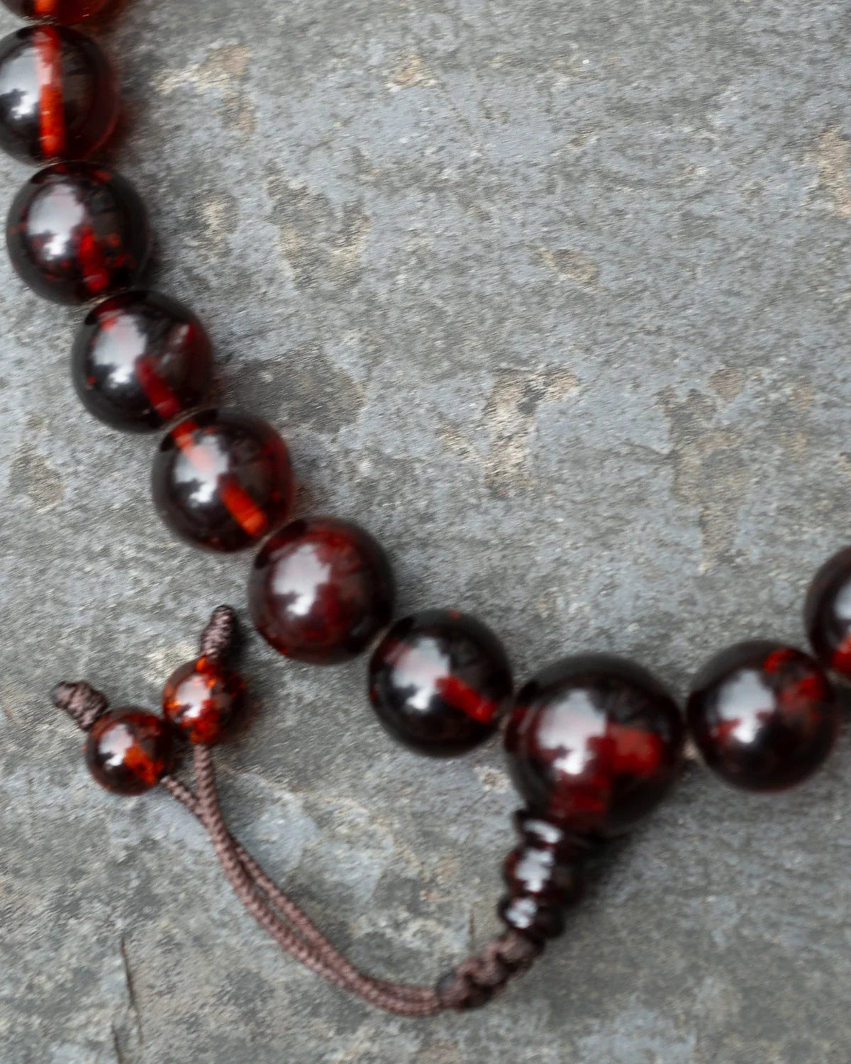 Amber Wrist Mala - Cherry