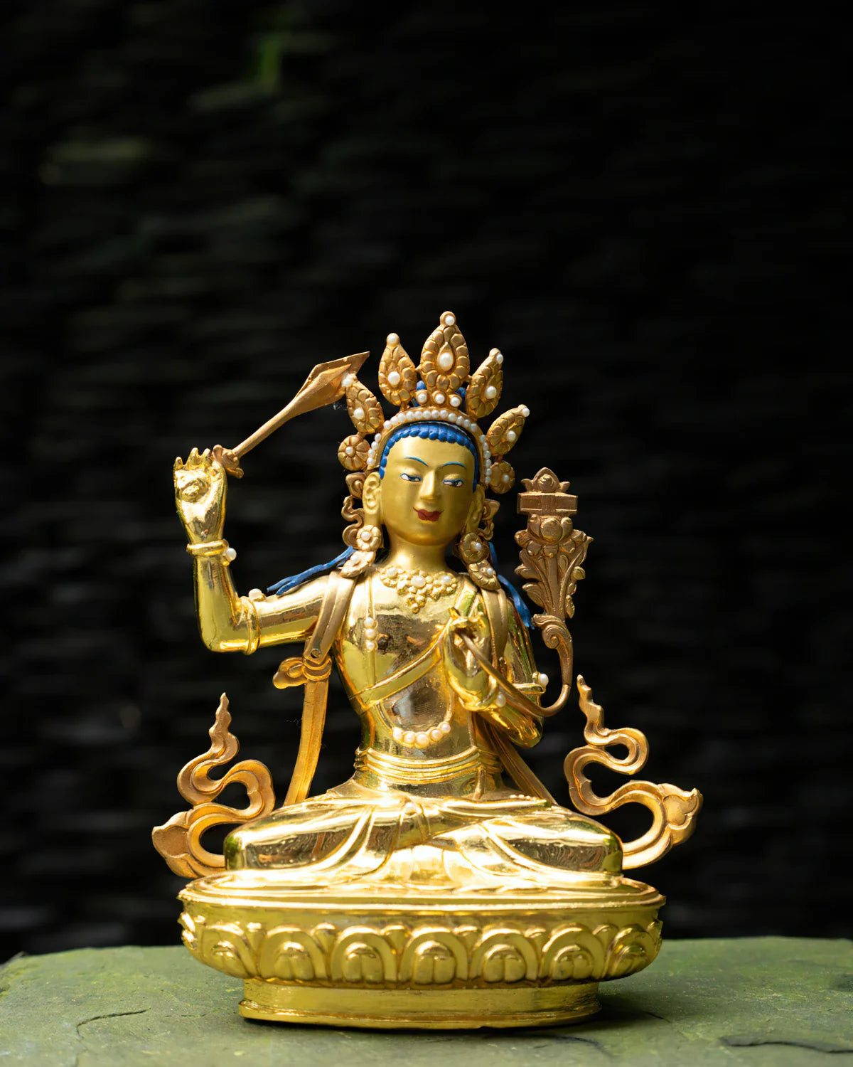 Manjushri (Gold) 6-inch Statue