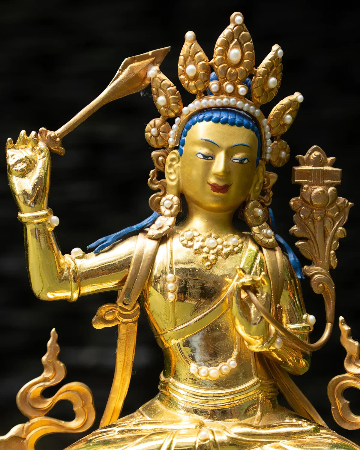 Manjushri (Gold) 6-inch Statue