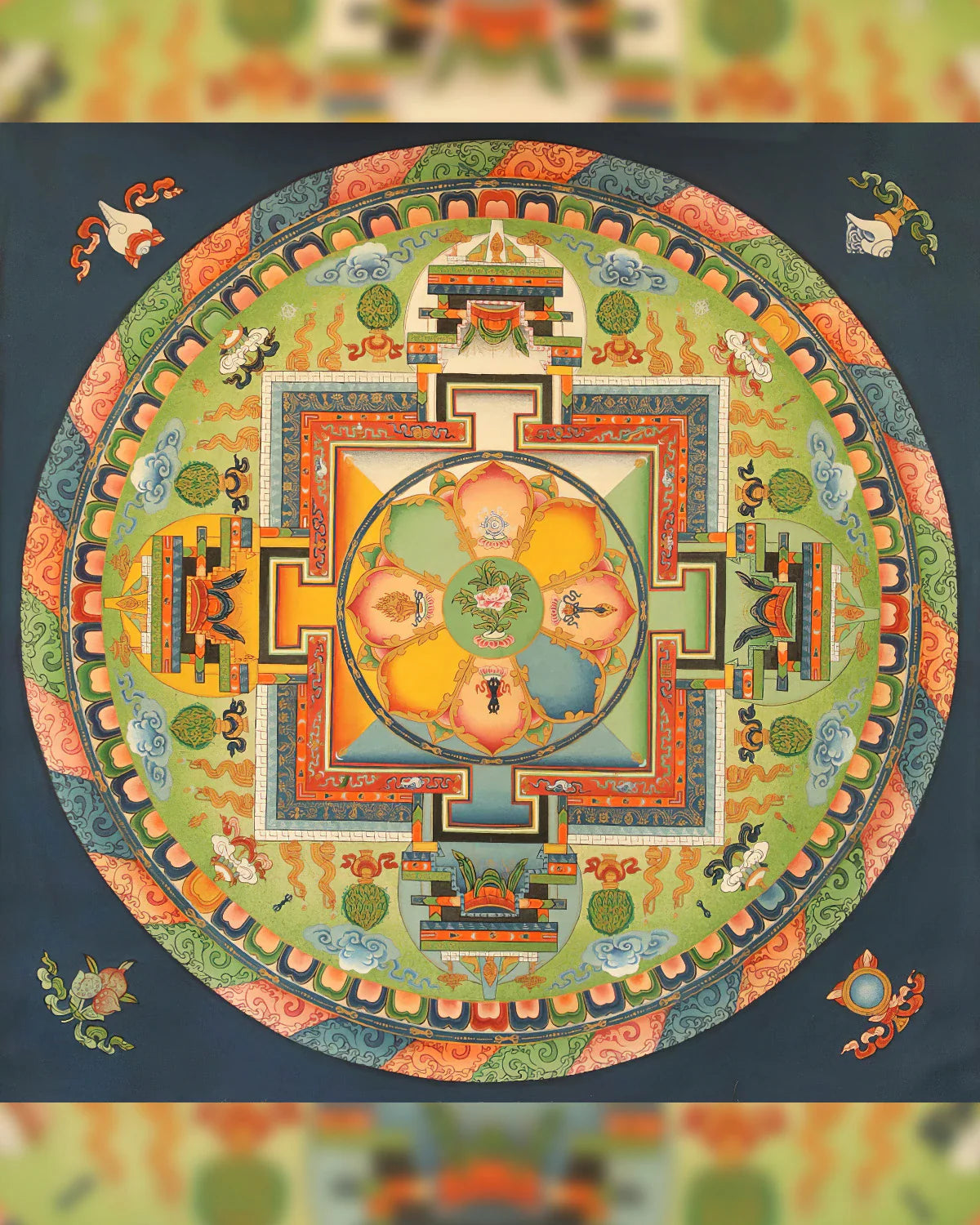 Avalokiteshvara Mandala Painted Thangka