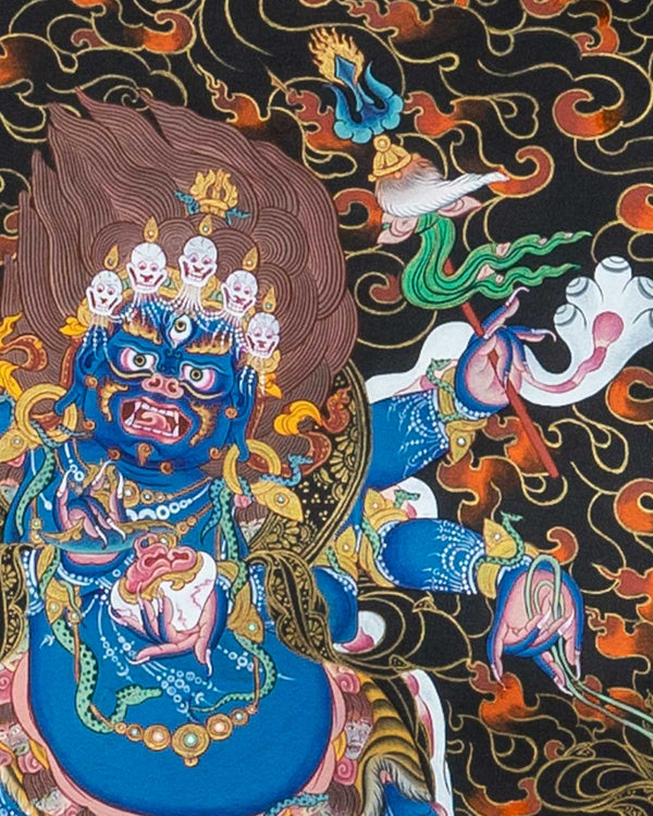 Six Armed Mahakala Painted Thangka