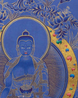 Medicine Buddha Painted Thangka