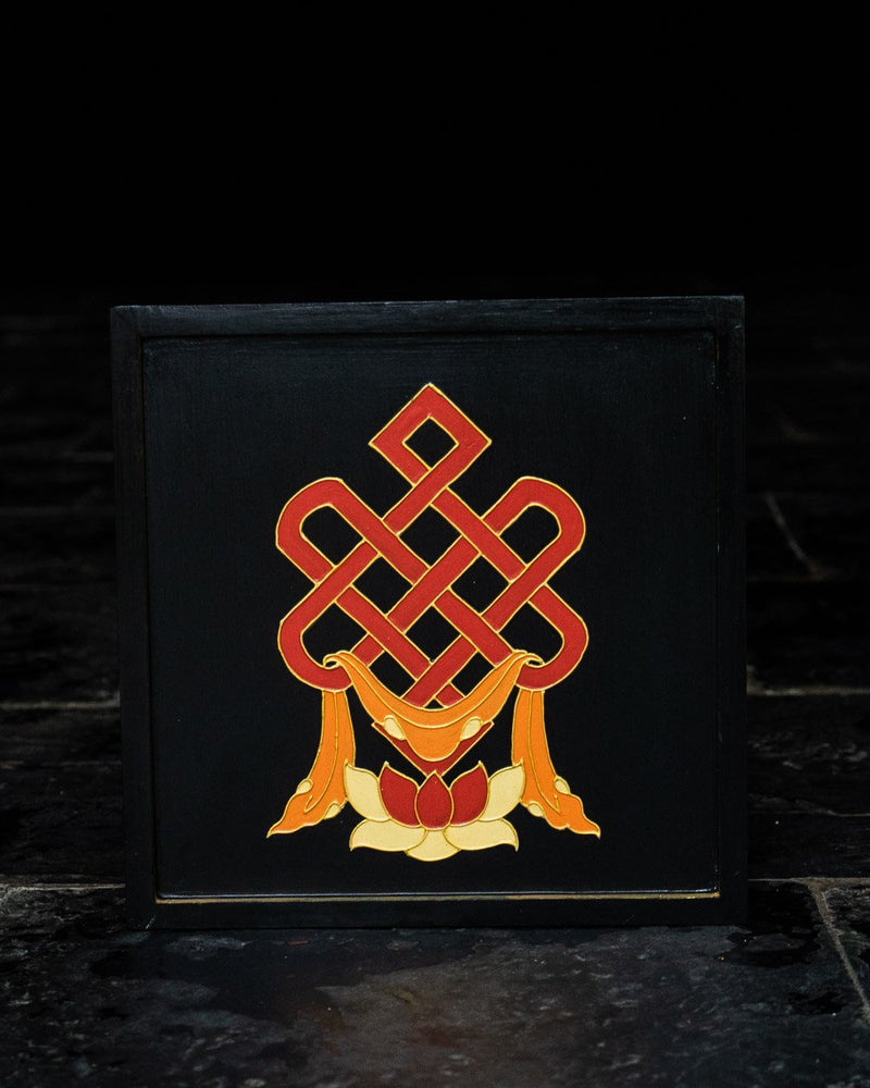 Eight Auspicious Symbols Relief Painted Wall Hanging (Set)