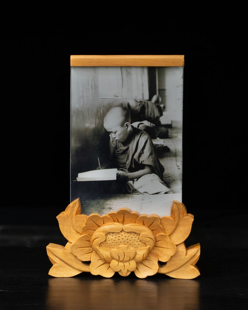 Carved Lotus Photo Frame