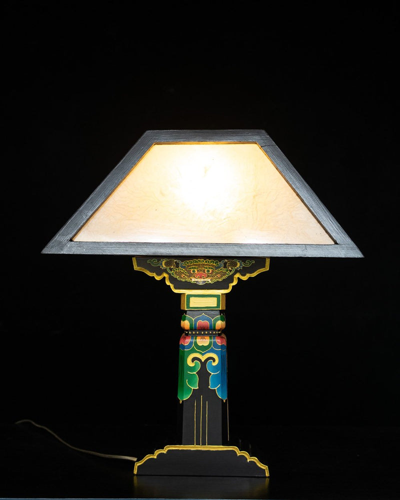 Tibetan Pillar Lamp, Black
