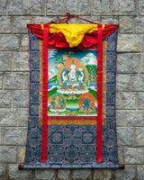 Rig Sum Gonpo Painted Thangka (2ft)