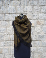Wool Scarf - Olive Green