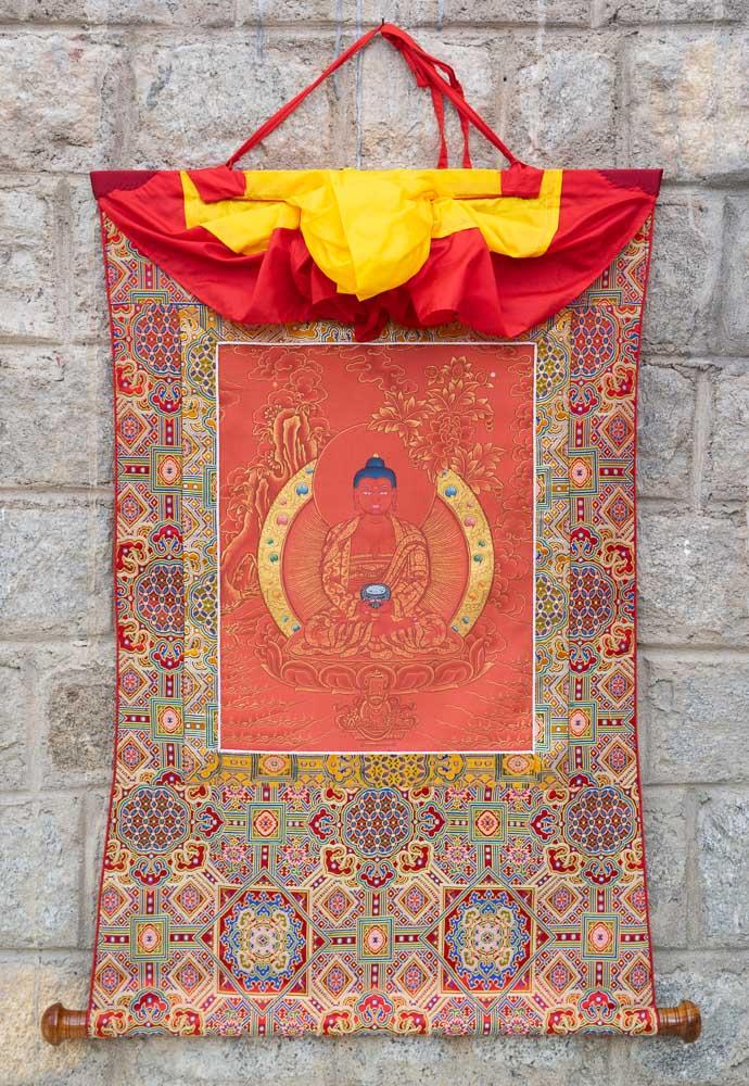 Buddha Amitabha Painted Thangka