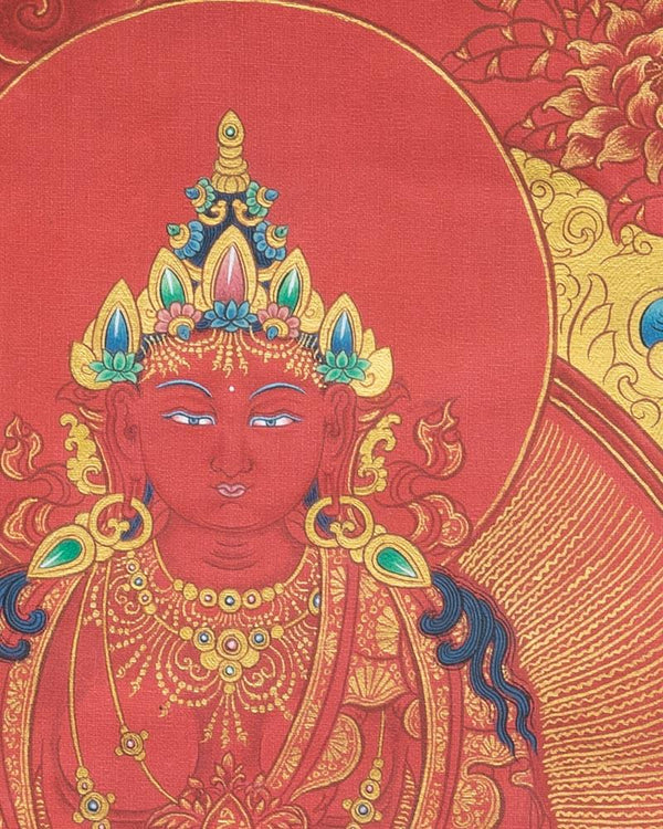 Buddha Amitayus Painted Thangka