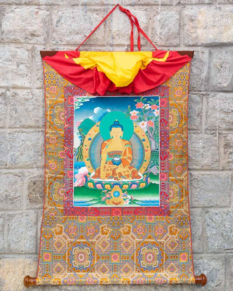 Buddha Shakyamuni Painted Thangka